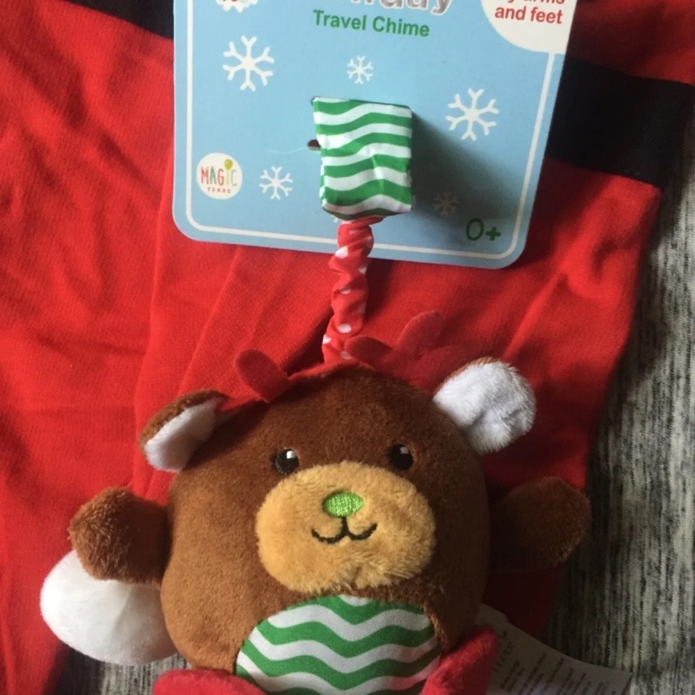 Newborn Baby Infant 0-3mo Lot Christmas Holidays Gift Santa Cat And Jack Chime - Picture 4 of 5